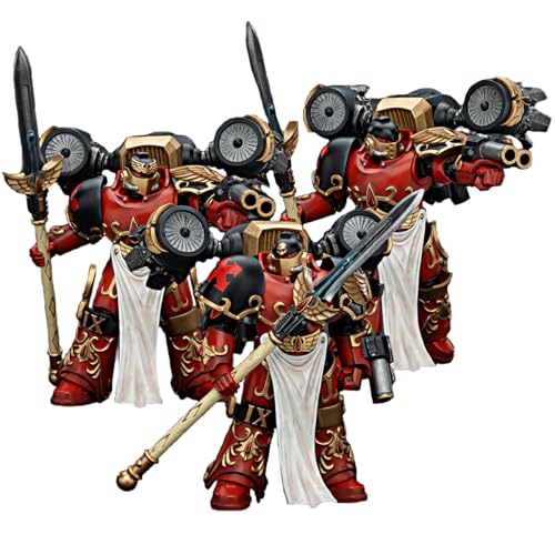 JOYTOY Warhammer 40k 1/18 Actionfigur Blood Angels Dawnbreaker Kohorte Dawnbreaker Set mit 3 Figuren, 12,1 cm, Sammlerstück, Spielzeug für Kinder ab 15 Jahren und Erwachsene von JOYTOY