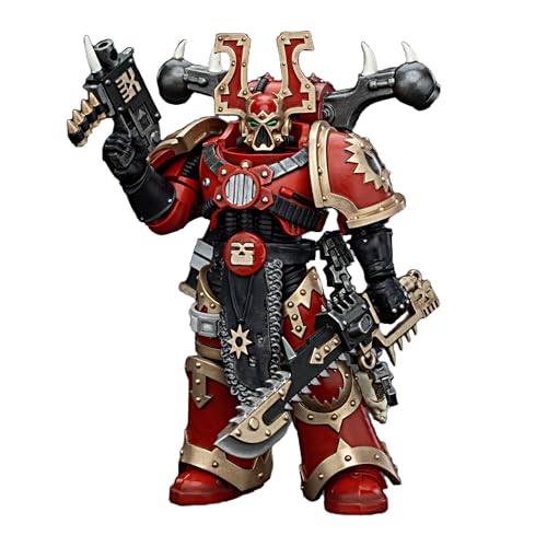 JOYTOY Warhammer 40k 1/18 Actionfigur World Eaters Khorne Berzerker 1 Sammlerstück, Spielzeug für Kinder ab 15 Jahren und Erwachsene, 12,6 cm von JOYTOY