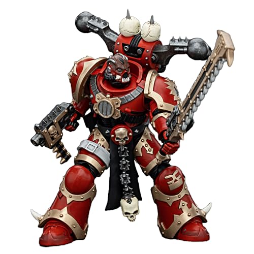 JOYTOY Warhammer 40k 1/18 Actionfigur World Eaters Khorne Berzerker 6 Sammlerstücke, Spielzeug für Kinder ab 15 Jahren und Erwachsene, 12,6 cm von JOYTOY