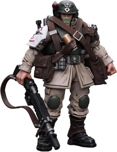 JOYTOY Warhammer 40k Astra Militarum Cadian Command Squad Veteran with Medi-Pack Collectible Action Figure Model Gifts von JOYTOY