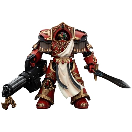 JOYTOY Warhammer 40k Blood Angels, 1/18 Blood Angels Crimson Paladins Squad Crimson Paladin with Iliastus Assault Cannon Action Figure Collect Model von JOYTOY