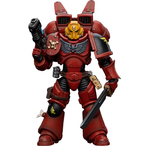 JOYTOY Warhammer 40k Blood Angels, Blood Angels Jump Pack Intercessors Sergeant With Plasma Pistol 1/18 Action Figur Collection Model Geschenk，Verleihen Sie Ihrer außergewöhnlichen Sammlungreise Farbe von JOYTOY