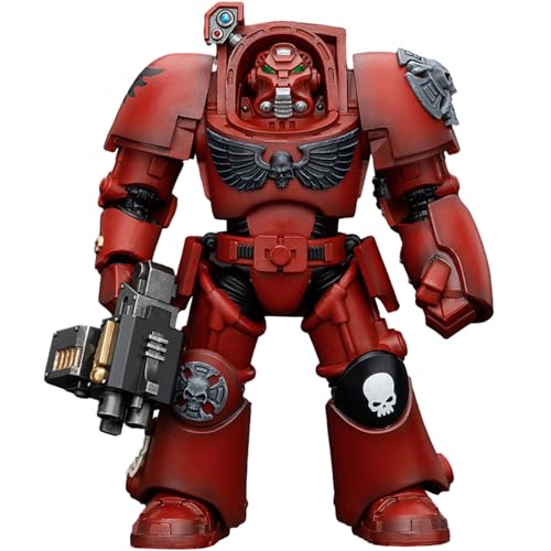 JOYTOY Warhammer 40k Blood Angels, Blood Angels Terminator Squad Terminator with Storm Bolter 1/18 Action Figur Collection Model, Gewidmet Ihnen die Sie Sammeln Lieben von JOYTOY