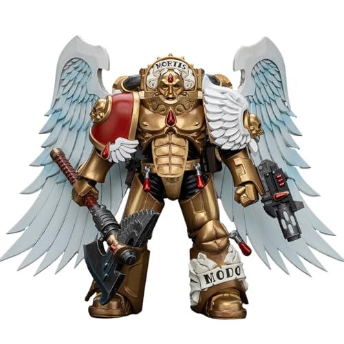 JOYTOY Warhammer 40k Blood Angels, JT7172 Blood Angels Sanguinary Guard with Encarmine Axe and Inferno Pistol 1/18 Action Figur von JOYTOY