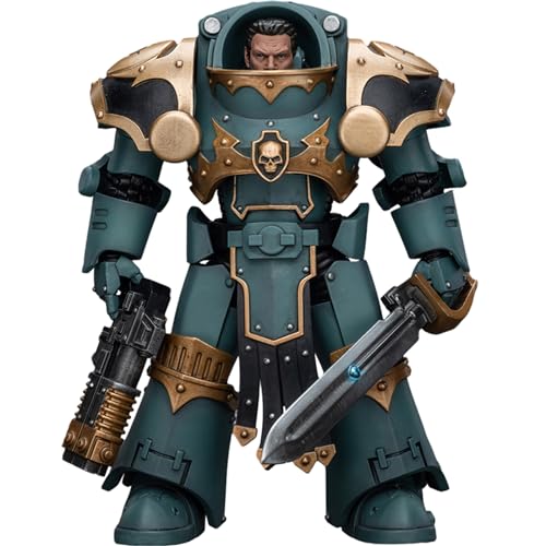 JOYTOY Warhammer 40k Horus Heresy, Sons of Horus Tartaros Terminator Squad Sergeant with Volkite Charger and Power Sword JT7165 1/18 Action Figur Collection Modell, warmes Geschenk von JOYTOY