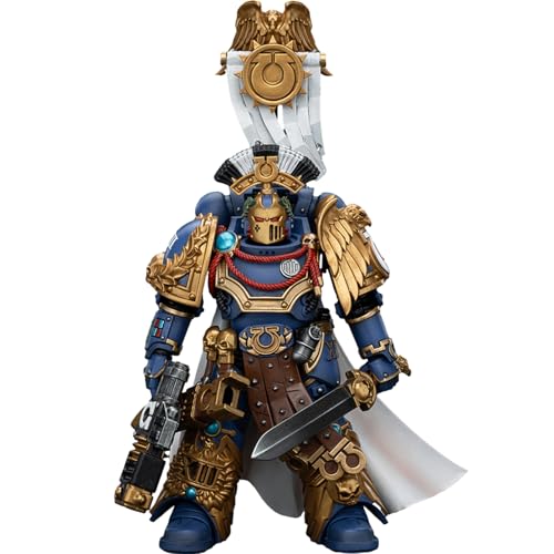 JOYTOY Warhammer 40k Horus Heresy Serie, Ultramarines Legion Praetor with Power Sword and Volkite Serpenta 1/18 Action Figur Collection Model, Gewidmet Ihnen die das Sammeln lieben von JOYTOY