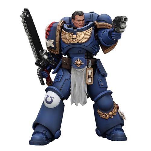 JOYTOY Warhammer 40k Space Marine 2, 1/18 Uitramarines Lieutenant Titus Action Figur Collect Model von JOYTOY