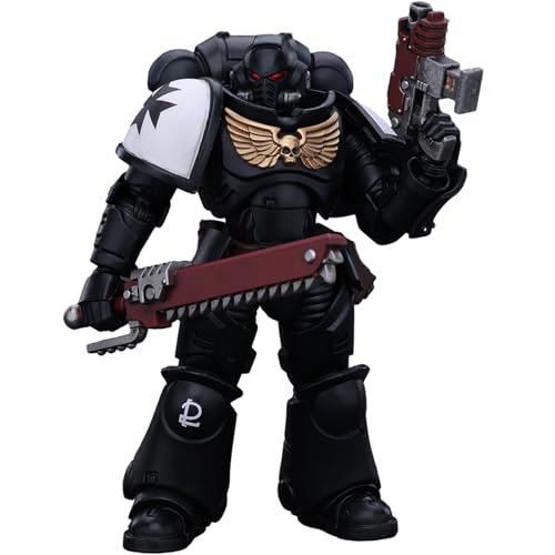 JOYTOY Warhammer 40k Space Marines, Space Marines Black Templars Outriders Brother Valtus 1/18 Action Figur von JOYTOY