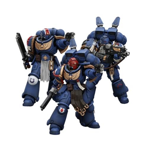 JOYTOY Warhammer 40k Space Mrine Ultramarines Titus 3Pack 1/18 Scale Collectible Action Figure 12.7 cm with Exquisite Design, Gifts for Fans & Collectors von JOYTOY