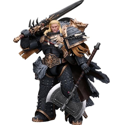 JOYTOY Warhammer 40k Space Wolves, Space Wolves Leman Russ Primarch of The VIth Legion 1/18 Action Figur Collection Model, Verleihen Sie Ihrer außergewöhnlichen Sammlungreise Farbe von JOYTOY