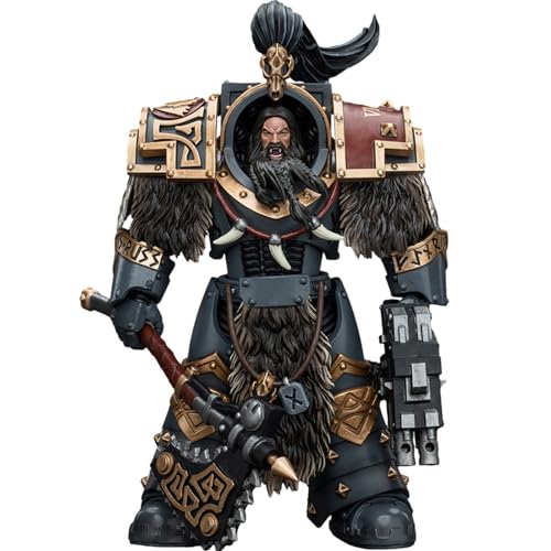 JOYTOY Warhammer 40k Space Wolves, Space Wolves Varagyr Wolf Guard Squad Varagyr Terminator 1 1/18 Action Figur Collection Model, Verleihen Sie Ihrer außergewöhnlichen Sammlungreise Farbe von JOYTOY