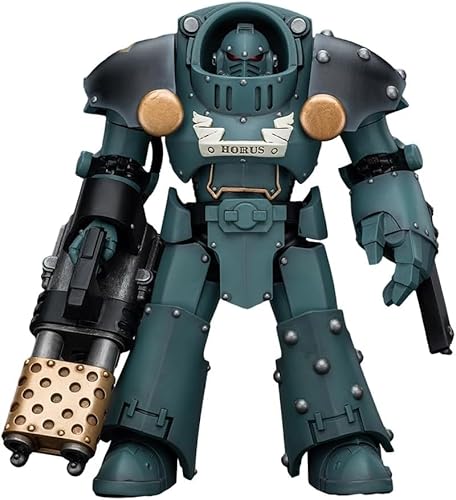 JOYTOY Warhammer 40k The Horus Heresy Sons of Horus Tartaros Terminator Squad Terminator mit schwerer Flamer und Kettenfaust, Actionfigur im Maßstab 1:18 von JOYTOY