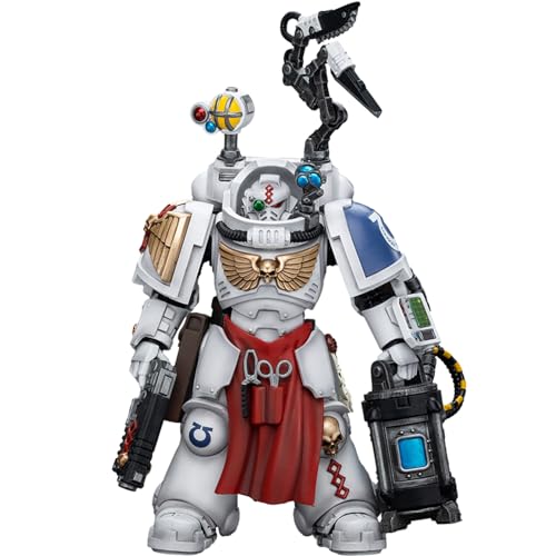 JOYTOY Warhammer 40k Uitramarines, Uitramarines Apothecary Biologis 1/18 Action Figur Collection Model Geschenk，Verleihen Sie Ihrer außergewöhnlichen Sammlungreise Farbe von JOYTOY