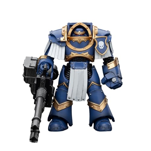 JOYTOY Warhammer 40k Ultramarines 1/18 Action Figur Collection Model Geschenk，Uitramarines Cataphractii Terminator Squad Terminator with Reaper Autocannon von JOYTOY