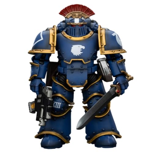 JOYTOY Warhammer Horus Heresy Ultramarines Legion MKIII Tactical Squad Sergeant with Power Sword 11.9 cm 1/18 Scale Collectible Action Figure with Exquisite Design Gifts for Fans & Collectors von JOYTOY