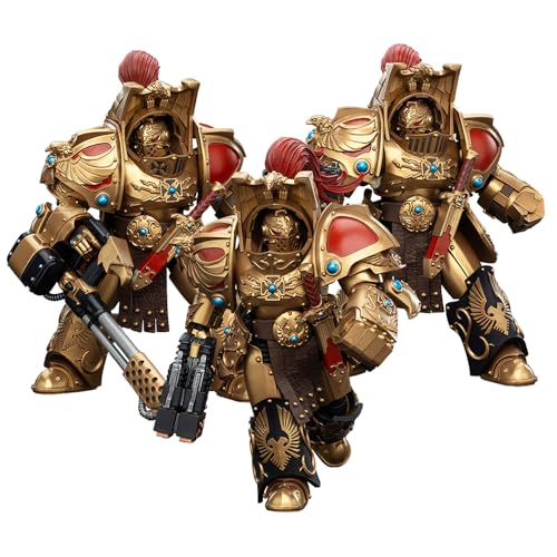 JOYTOY Warhammer The Horus Heresy Legio Custodes Aquilon Terminator Squad 3pack 1/18 Action Figure with Exquisite Design Gifts for Fans & Collectors von JOYTOY