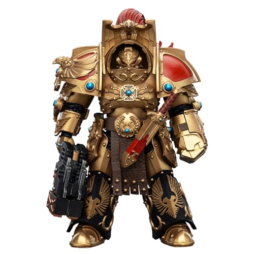 JOYTOY Warhammer The Horus Heresy Legio Custodes Aquilon Terminator Squad Aquilon with Twin-Linked Adrathic Destructor 13.7 cm 1/18 Action Figure with Exquisite Design Gifts for Fans & Collectors von JOYTOY