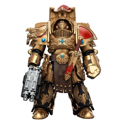 JOYTOY Warhammer The Horus Heresy Legio Custodes Aquilon Terminator Squad Aquilon with Twin-Linked Adrathic Destructor 13.7 cm 1/18 Action Figure with Exquisite Design Gifts for Fans & Collectors von JOYTOY