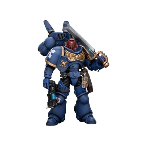 JoyToy Space Marines – Ultramarines – Jump Pack Intercessors Sergeant mit Plasma-Kolben und Power Sword 1/18 von JOYTOY