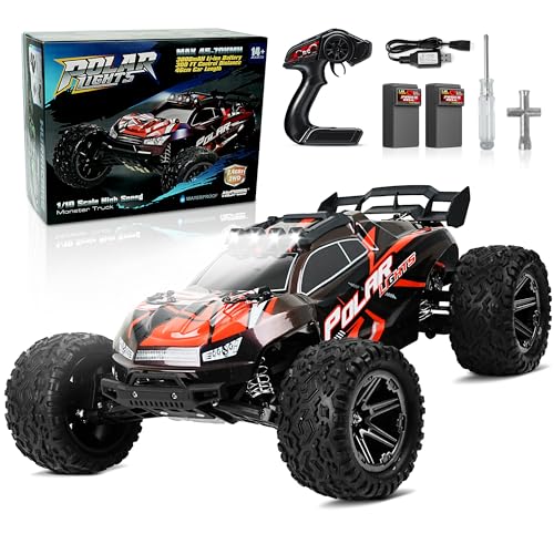 JOYTREKY Ferngesteuertes Auto, RC Auto 1：10 Monster Truck 2 Akku 45KM/H 4WD 2.4GHz Geschenk fürTeenager Erwachsene Offroad Fahrzeug von JOYTREKY