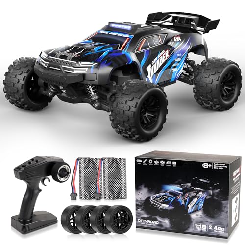 JOYTREKY Ferngesteuertes Auto – 1:18 High-Speed 40 Km/H Rc Auto 2,4 Ghz 4wd All Terrains Offroad Drift Truck Mit Zwei Wiederaufladbaren Batterien FüR LäNgeres Spielen FüR Kinder Und Erwachsene – Blau JOYTREKY Ferngesteuertes Auto – 1:18 High-Speed 40 Km/H Rc Auto 2,4 Ghz 4wd All Terrains Offroad Drift Truck Mit Zwei Wiederaufladbaren Batterien FüR LäNgeres Spielen FüR Kinder Und Erwachsene – Blau von JOYTREKY