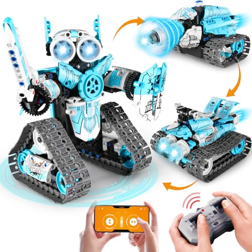 JOYTREKY Roboter Spielzeug Technik ab 5 6 7 8 9 10 11 12+ Jahre Jungen, 3 in 1 Roboter Kinder App-Fernsteuerung Geschenk für Kinder ab 5-12+ Jahre Jungen Mädchen von JOYTREKY