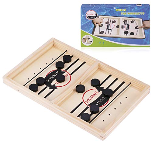 JOYUE Katapult Brettspiel, Fast Sling Puck Game Tragbares Eisball-Kampfspiel Bouncing Hockey Brettspiel, Tisch Slingshot Brettspiel, Spiel Stoßstange Schach, Desktop-Spiel für Kinder & Eltern-Kind von JOYUE