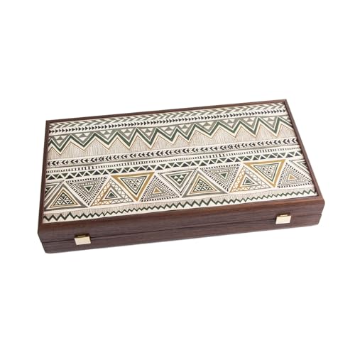 Handgefertigtes Manopoulos-Backgammon-Set, griechische Volkskunst, Dame, Premium-Set, handgefertigt in Griechenland von Experten, 48 x 26 cm, geschlossen, Erwachsene ab 14 Jahren Handgefertigtes Manopoulos-Backgammon-Set, griechische Volkskunst, Dame, Premium-Set, handgefertigt in Griechenland von Experten, 48 x 26 cm, geschlossen, Erwachsene ab 14 Jahren von JP GAMES LTD