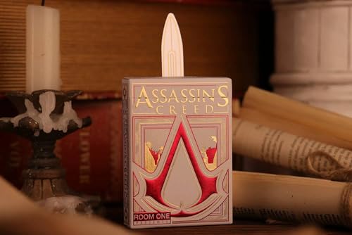 JP GAMES LTD Assassin's Creed Spielkarten: Hidden Blade Deck (Weiß) – Luxus-Deck von Room One Cards, Sammeldeck für Erwachsene, ab 14 Jahren von JP GAMES LTD