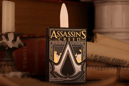 JP GAMES LTD Assassin's Creed Spielkarten: Hidden Blade Deck (schwarz) – Luxus-Deck von Room One Cards, Sammeldeck für Erwachsene, ab 14 Jahren von JP GAMES LTD