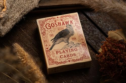 JP GAMES LTD Goshawk Spielkarten von Alex Haines – Poker-Größe, Vintage-Stil, gedruckt von Legends – Erwachsene, ab 14 Jahren von JP GAMES LTD