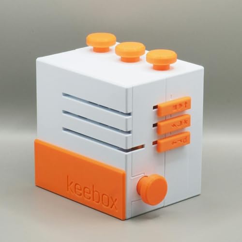 Keebox Orange - Schwierigkeitsgrad 3/5 - 3D gedruckt - Sequentielle Entdeckung Puzzle Box von JP GAMES LTD