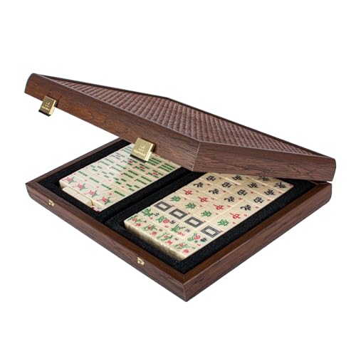 Luxus Manopoulos Mahjong Set - Premium-Set von Experten hergestellt - Untergebracht in Nussbaum-Nachbildung von JP GAMES LTD