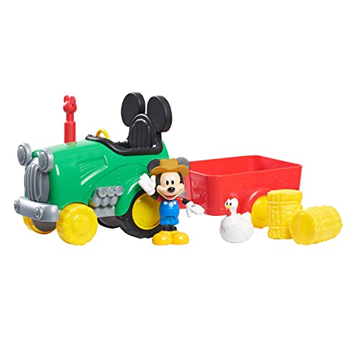 Disney Junior Mickey Mouse Spielset Bauernhof Traktor und bewegliche Sammelfigur Mickey von JP Mickey and Minnie