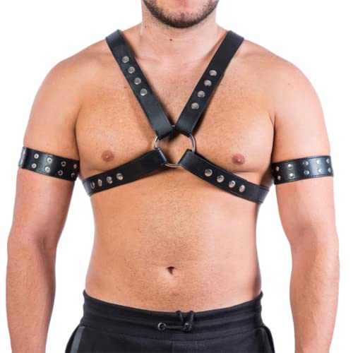 JPXJGT Man Adjustable Buckle Body Chest Harness Adjustable Clubwear Costume(Size:Einheitsgröße,Color:Schwarz) von JPXJGT