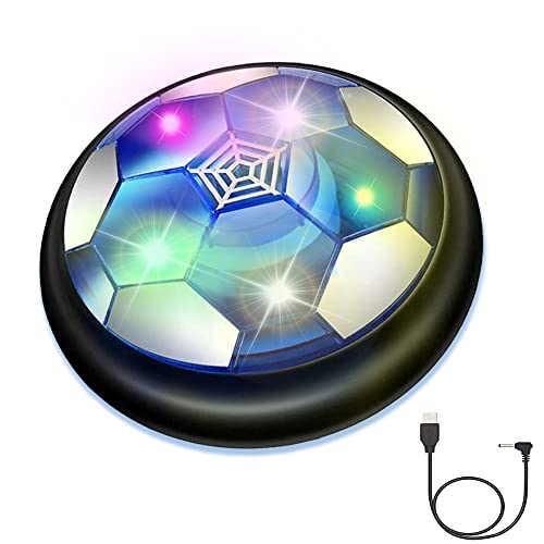 JRD&BS WINL Hover Fußball Kinderspielzeug Wiederaufladbar Soccer Ball Fussball mit LED Spielzeugball Indoor Kinder Soccer Toys Geschenke für Kinder 4-8-Jährige Kinder (Schwarz) von JRD&BS WINL