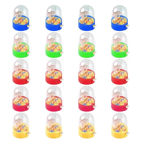 JRYGAC 20 Stück Mini Basketball Flipper, Flipper Basketball, Mini Basketball Spiel, Mini Basketball Finger Flipper Spielzeug für Kinder Erwachsene Kindergeburtstag Mitgebsel Give Aways Gastgeschenke von JRYGAC