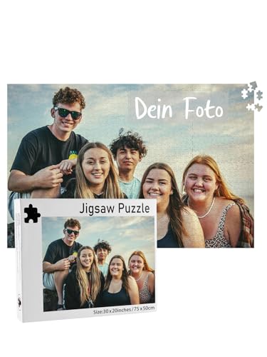 JSDDE 35-1000 Teile Fotopuzzle mit eigenem Foto Personalisiertes Puzzle mit Bild Individuelle Geburtstage Muttertag Valentinstag Hochzeiten Geschenke für Freunde Partner Familie (1000 Teile (75*50cm)) von JSDDE