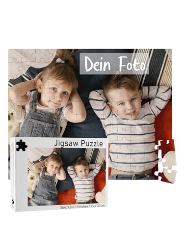 JSDDE 35-1000 Teile Fotopuzzle mit eigenem Foto Personalisiertes Puzzle mit Bild Individuelle Geburtstage Muttertag Valentinstag Hochzeiten Geschenke für Freunde Partner Familie (120 Teile (25*20cm)) von JSDDE