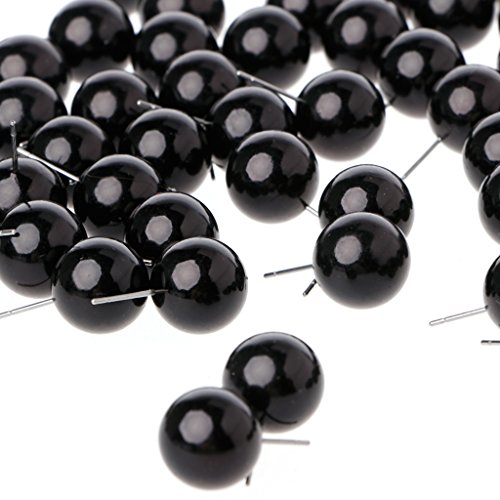 JSGHGDF 100 Stück Glasaugen 4 bis 14 mm Nadelfilz schwarze Bohnen Puppen für von JSGHGDF