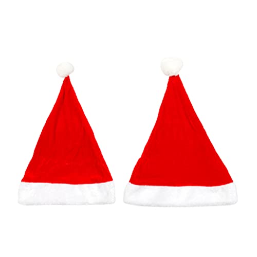 JSGHGDF 2 x lässige Weihnachtsmütze, Eltern-Kind-Mütze, Weihnachtsmannmütze, Plüschmütze, Mutter, Baby, Winter, für Halloween, Weihnachten von JSGHGDF