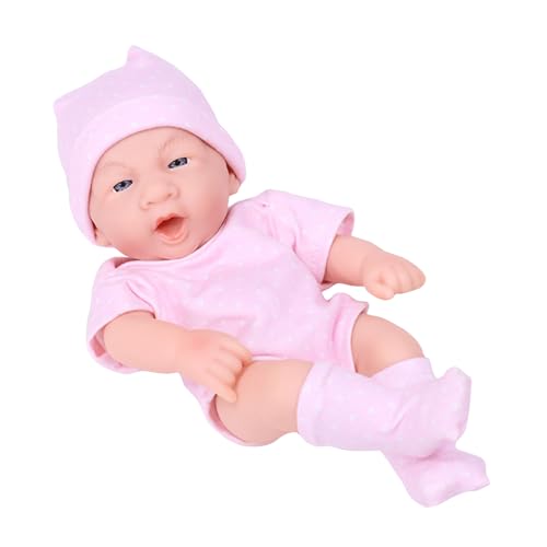 JSGHGDF 20 cm große Simulation für Wiedergeborene mit geflochtener Pullovermütze für Babys und Kinder von JSGHGDF