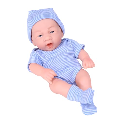 JSGHGDF 20 cm große Simulation für Wiedergeborene mit geflochtener Pullovermütze für Babys und Kinder von JSGHGDF