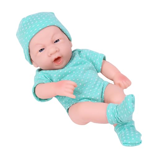 JSGHGDF 20 cm große Simulation für Wiedergeborene mit geflochtener Pullovermütze für Babys und Kinder von JSGHGDF