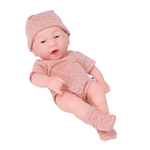 JSGHGDF 20 cm große Simulation für Wiedergeborene mit geflochtener Pullovermütze für Babys und Kinder von JSGHGDF