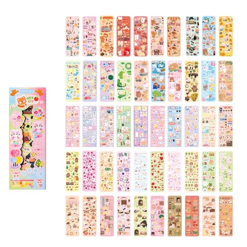 JSGHGDF 50 Teile/Paket Bunte Cartoon Thema Aufkleber Tasche Tagebücher Planer Dekoration Aufkleber Album Scrapbooking Schreibwaren Für Kinder von JSGHGDF