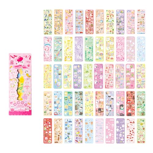 JSGHGDF 50 Teile/Paket Bunte Cartoon Thema Aufkleber Tasche Tagebücher Planer Dekoration Aufkleber Album Scrapbooking Schreibwaren Für Kinder von JSGHGDF