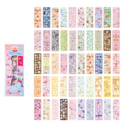 JSGHGDF 50 Teile/Paket Bunte Cartoon Thema Aufkleber Tasche Tagebücher Planer Dekoration Aufkleber Album Scrapbooking Schreibwaren Für Kinder von JSGHGDF