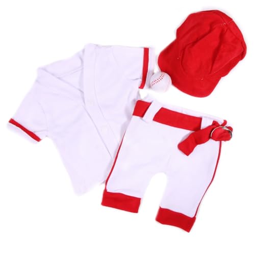 JSGHGDF Baseball-Kostüm für Neugeborene, Fotografie, Kleidung, Baseball-Uniform, Hemd, Hut, Hose, Foto-Requisiten, Baby-Foto-Body JSGHGDF Baseball-Kostüm für Neugeborene, Fotografie, Kleidung, Baseball-Uniform, Hemd, Hut, Hose, Foto-Requisiten, Baby-Foto-Body von JSGHGDF