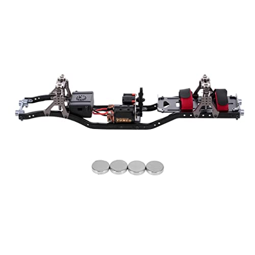 JSGHGDF C Crawler Rahmen Auto Chassis W/ 55T Motor Austauschbare Innenausstattung ACCS 1/10 SCX10 4 von JSGHGDF